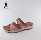BROWN GLAM SLIPPER
